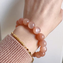 Load image into Gallery viewer, High-quality 11.4mm Peach Moonstone Bracelet | Increase Your Charm | Sacral Chakra
