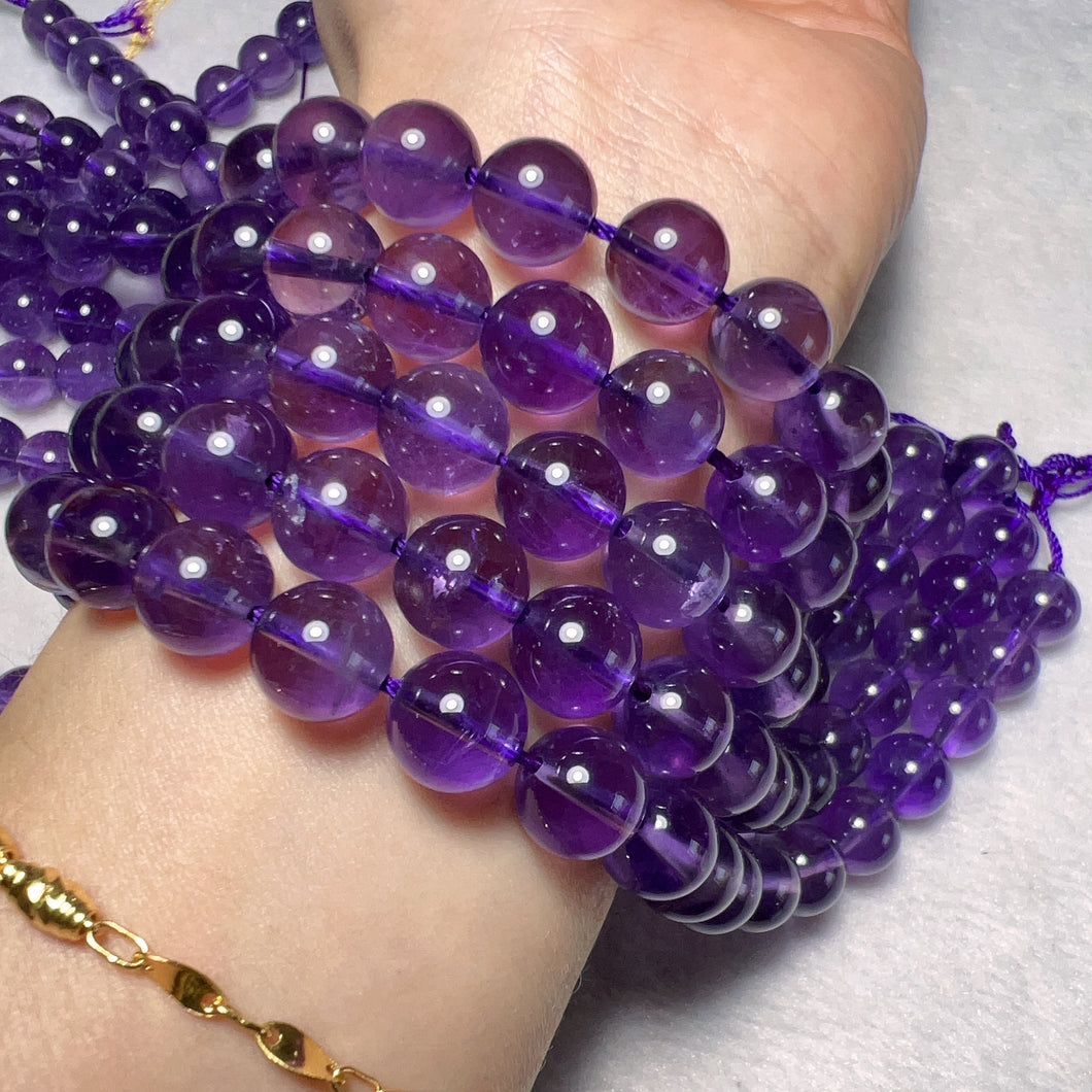 Nice Color - 10mm Natural Amethyst Round Bead Strands DIY Jewelry Project