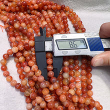 Load image into Gallery viewer, 8mm Natural Orange-Red Botswana Agate Round Beads Strands for DIY Jewelry Projects
