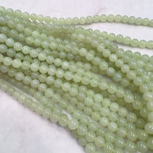 Load image into Gallery viewer, 8mm Natural Light Green Nephrite Round Bead Necklace Strands for DIY Jewelry Projects
