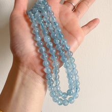 Load image into Gallery viewer, Rare - 8mm Old Mine Sparkling Aquamarine Round Bead Strands for DIY Jewelry Project
