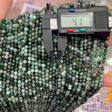 Load image into Gallery viewer, 4mm Natural Faceted Emerald Bead Strands for DIY Jewelry Projects
