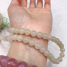 Load image into Gallery viewer, 8mm Natural Pink Nephrite Round Bead Necklace Strands for DIY Jewelry Projects
