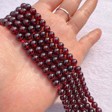 Load image into Gallery viewer, 6 - 6.5mm Natural Almandine Red Garnet Round Bead Strands for DIY Jewelry Project
