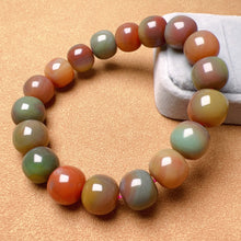 Load image into Gallery viewer, Stone of Strength 12x11mm High-quality Natural Assorted Color Yanyuan Agate Bracelet BR175-4
