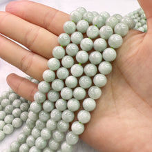 Load image into Gallery viewer, Light Green - Genuine Jade 8mm Jadeite Round Bead Strands for DIY Jewelry Project
