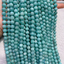 Load image into Gallery viewer, 8mm Natural Old Mine Amazonite Round Bead Strands for DIY Jewelry Project
