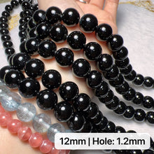 Load image into Gallery viewer, 4-12mm Heat-treated Black Onyx Round Bead Strands for DIY Jewelry Project
