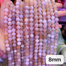 Load image into Gallery viewer, 6-10mm Natural Cherry Blossom Agate Sakura Agate Round Bead Strands DIY Jewelry Findings
