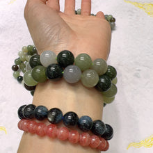 Load image into Gallery viewer, 12mm Natural Assorted Nephrite Bracelets for Resell or DIY Jewelry Projects
