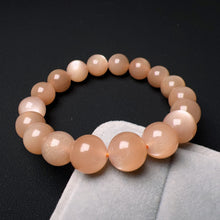 Load image into Gallery viewer, High-quality 11.4mm Peach Moonstone Bracelet | Increase Your Charm | Sacral Chakra
