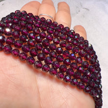 Load image into Gallery viewer, Best Quality in Strands 5mm Natural Rhodolite Purple Garnet Faceted Bead Strands for DIY Jewelry Projects

