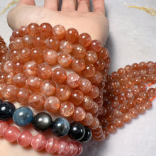 Load image into Gallery viewer, 8mm Natural Golden Sunstone Bead Strands Natural Crystal for DIY Jewelry Project
