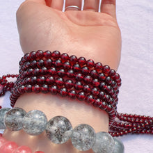 Load image into Gallery viewer, 4 - 4.5mm Natural Almandine Red Garnet Round Bead Strands for DIY Jewelry Project
