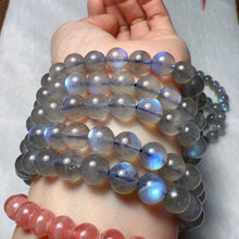 Load image into Gallery viewer, 8mm Natural Blue Flash Labradorite Round Beaded Bracelets for DIY Jewelry Project
