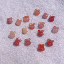 Load image into Gallery viewer, Natural Yanyan Agate Cute Rabbit Charms for DIY Jewelry Project
