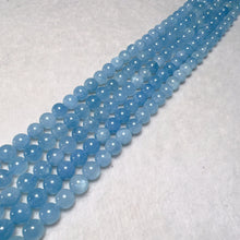 Load image into Gallery viewer, Limited &amp; Rare Nice Blue Natural Old Mine Aquamarine Sparkling Stars Round Bead Strands for DIY Jewelry Project
