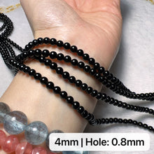 Load image into Gallery viewer, 4-12mm Heat-treated Black Onyx Round Bead Strands for DIY Jewelry Project
