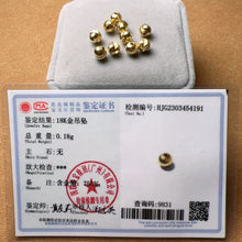 Load image into Gallery viewer, 5.8mm 18K Yellow Gold Cat-eye Bead Charm for DIY Jewelry Projects
