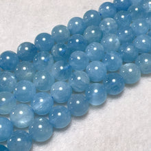Load image into Gallery viewer, Limited &amp; Rare Nice Blue Natural Old Mine Aquamarine Sparkling Stars Round Bead Strands for DIY Jewelry Project
