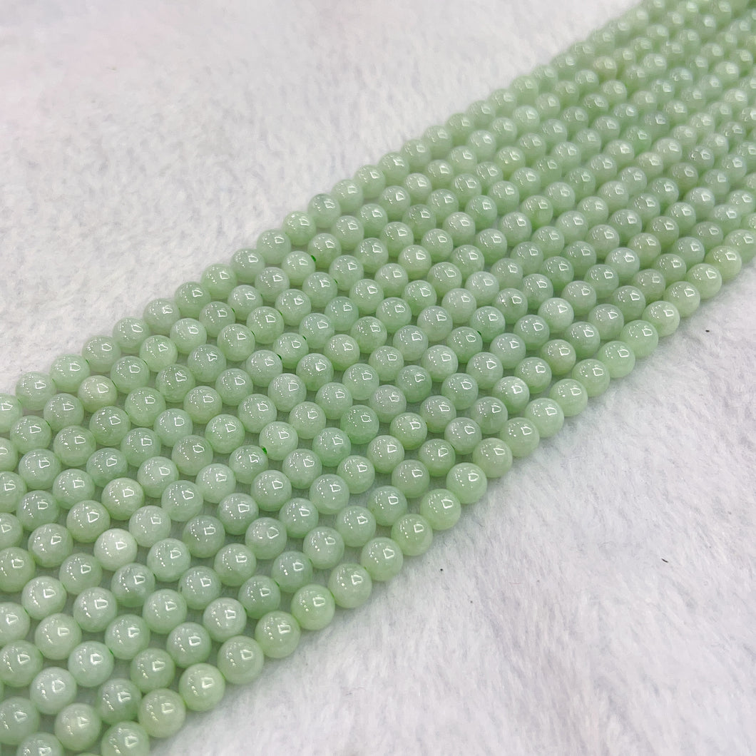 Nice Color - 6mm Genuine Jadeite Round Bead Strands DIY Jewelry Making Project