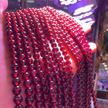 Load image into Gallery viewer, 4 - 4.5mm Natural Almandine Red Garnet Round Bead Strands for DIY Jewelry Project

