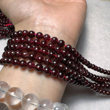 Load image into Gallery viewer, 5.5mm Natural Almandine Red Garnet Round Bead Strands for DIY Jewelry Project
