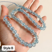 Load image into Gallery viewer, Rare - 8mm Old Mine Sparkling Aquamarine Round Bead Strands for DIY Jewelry Project
