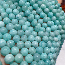 Load image into Gallery viewer, 6mm Old Mine Natural Amazonite Round Bead Strands DIY Jewelry Project
