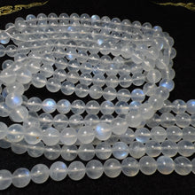 Load image into Gallery viewer, 8mm Natural Blue Moonstone Round Bead Strands for DIY Jewelry Project
