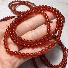 Load image into Gallery viewer, 3-Wraps 4.8mm Natural High-clarity Spessartine Orange Garnet Beaded Bracelets for DIY Jewelry Project
