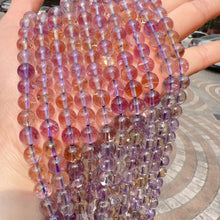 Load image into Gallery viewer, 8 - 10mm Natural High Clarity Ametrine Round Bead Strands for DIY Jewelry Project
