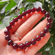 Load image into Gallery viewer, 9mm Nice Red Garnet Crystal Bracelet | Root Chakra Natural Healing Stone Jewelry

