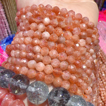 Load image into Gallery viewer, 5mm Faceted Golden Sunstone Bead Strands Natural Crystal for DIY Jewelry Project
