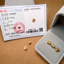 Load image into Gallery viewer, 18K Yellow Gold Carving Barrel Beads Charms for DIY Jewelry Projects
