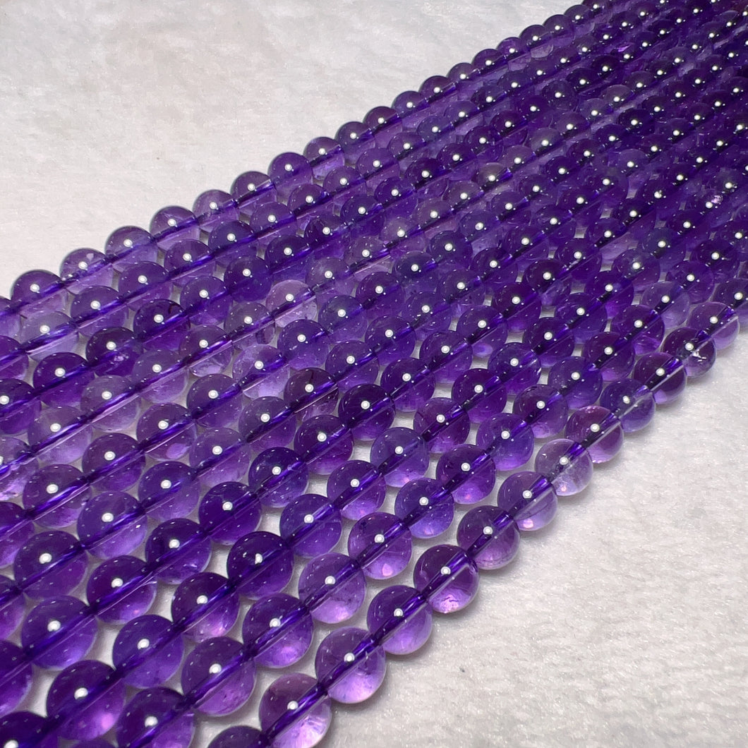 Nice Color - 8mm Natural Amethyst Round Bead Strands DIY Jewelry Project