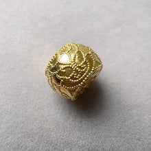 Load image into Gallery viewer, 18K Yellow Gold Drum Bead Charms for DIY Jewelry Projects
