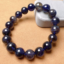 Load image into Gallery viewer, Rare 11.2mm Large Beads Best 3-Color Iolite Elastic Bracelet | Weight Loss Pain Relief Healing Stone
