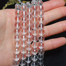 Load image into Gallery viewer, 8mm 128-Cut Faceted Clear Quartz Round Bead Strands DIY Jewelry Making Project
