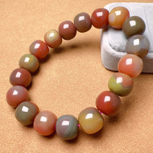 Load image into Gallery viewer, Stone of Strength 12x11mm High-quality Natural Assorted Color Yanyuan Agate Bracelet BR175-7
