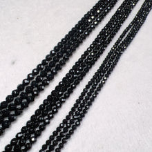Load image into Gallery viewer, 3mm 4mm 5mm Heated Black Onyx Faceted Round Bead Strands for DIY Jewelry Project
